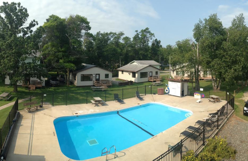 Outdoor heated pool at Ballard's Resort.