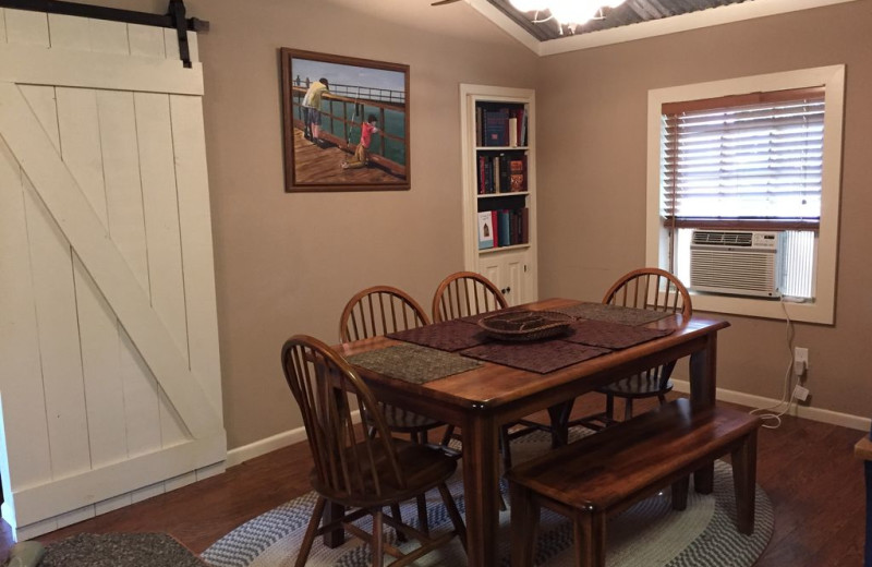 Dining room at The Secret Cabin.