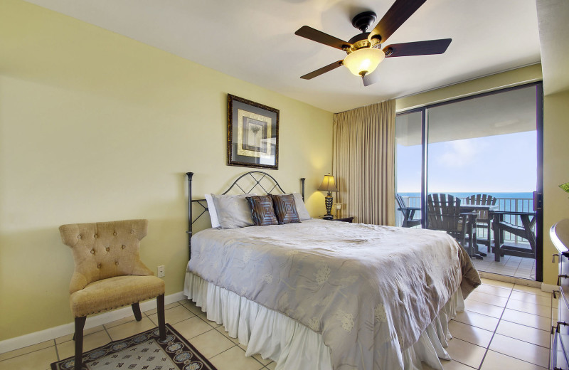 Rental bedroom at Gulf Coast Beach Getaways.