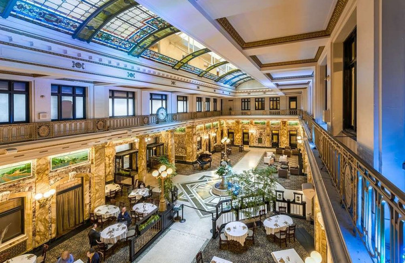 Lobby at Radisson Lackawanna Station Hotel Scranton.