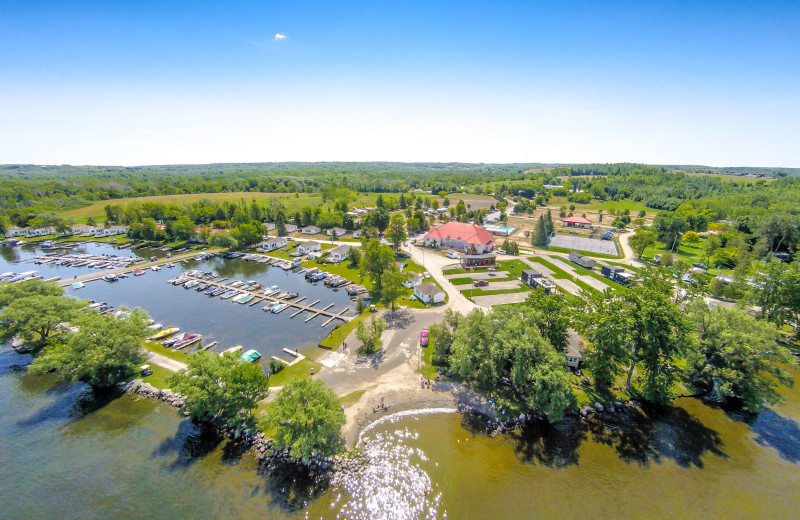 Aerial view of Golden Beach Resort.