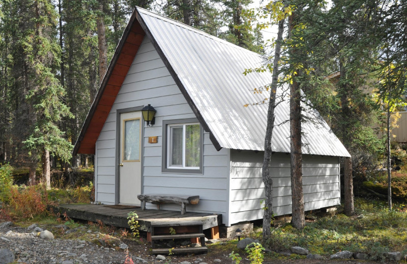 Cabin exterior at Denali Perch Resort.