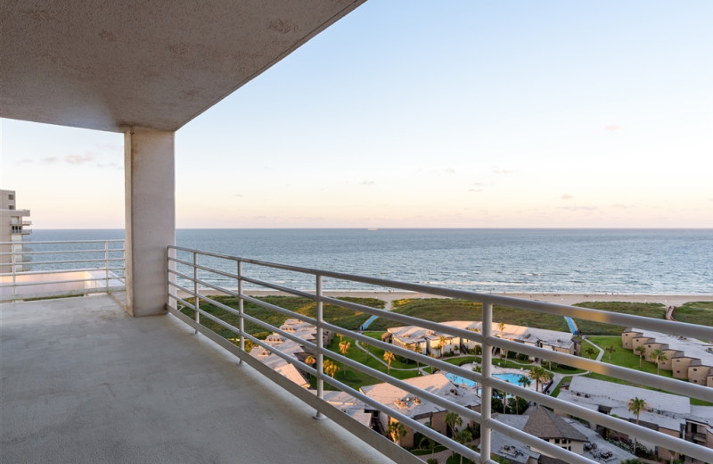 Rental balcony at Padre Getaways.