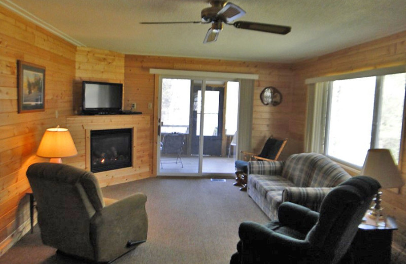 Cabin living at Becker's Resort & Campground.