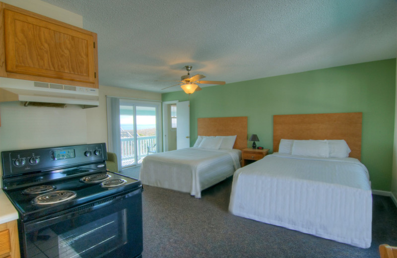 Guest room at Surfside Lodge Oceanfront.