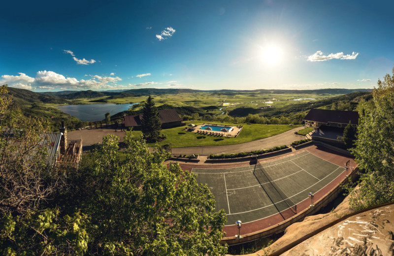 Tennis court at Bella Vista Estate.