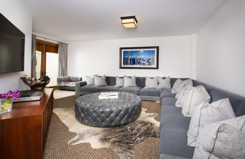 Guest living room at Arrabelle at Vail Square, A RockResort.