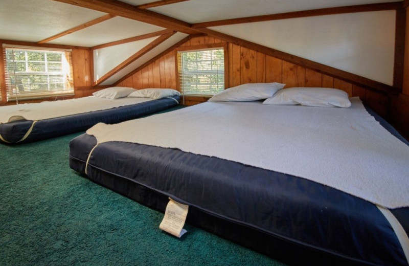 Cabin bedroom at MarVal Resort.