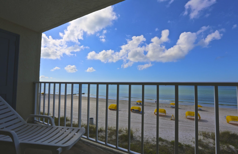 Guest balcony at Shoreline Island Resort.