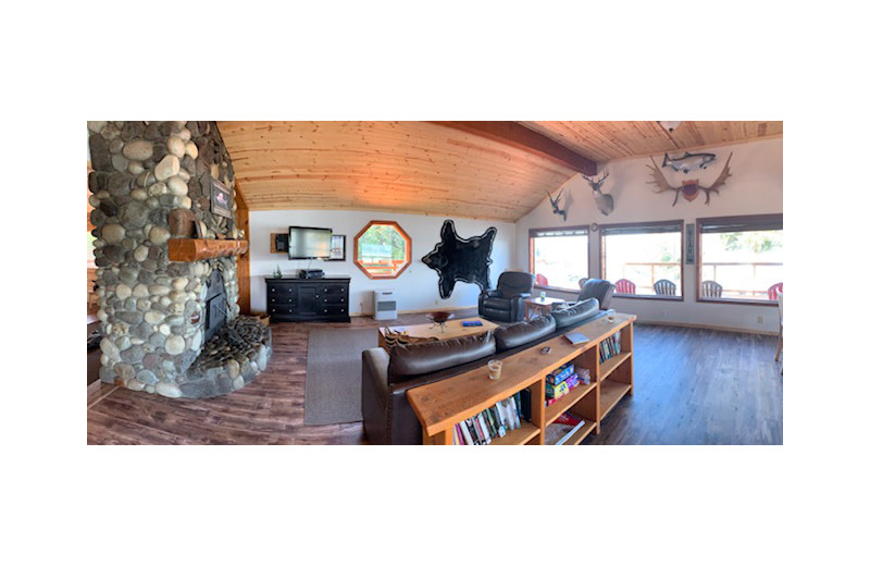 Guest room at Alaska's Big Salmon Lodge.