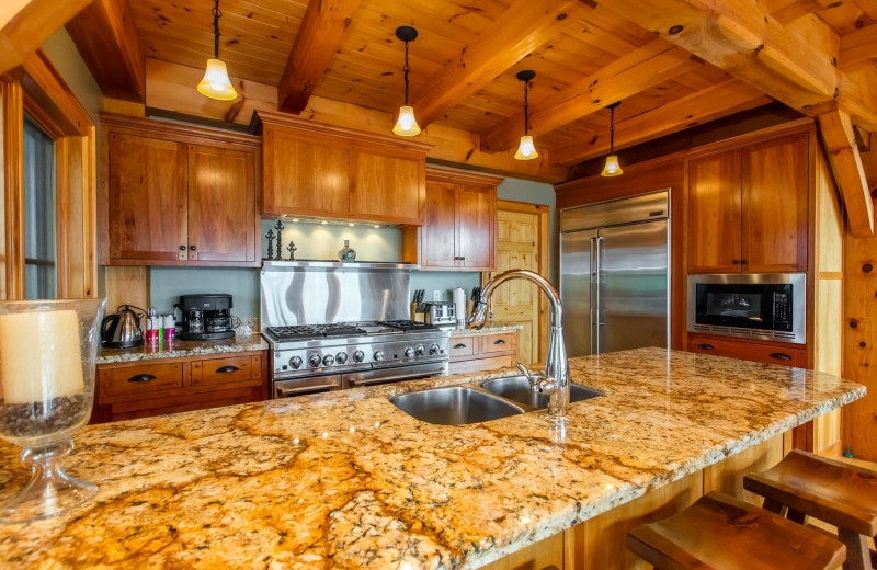 Rental kitchen at Muskoka District Rentals.