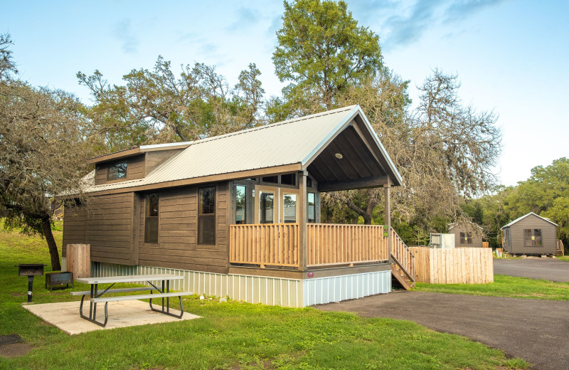 Cabin exterior at Yogi Bear's Jellystone Park™ Guadalupe River.