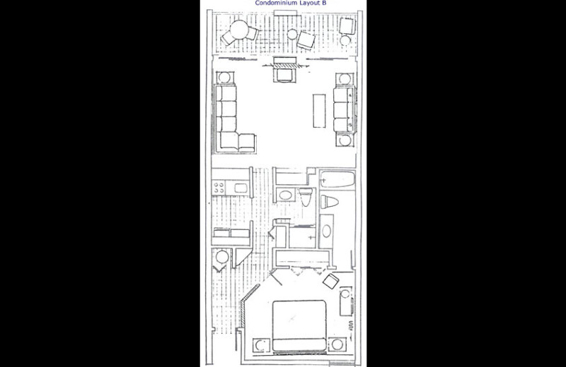 Condo layout at Sunrise Bay Resort & Club Condominium.