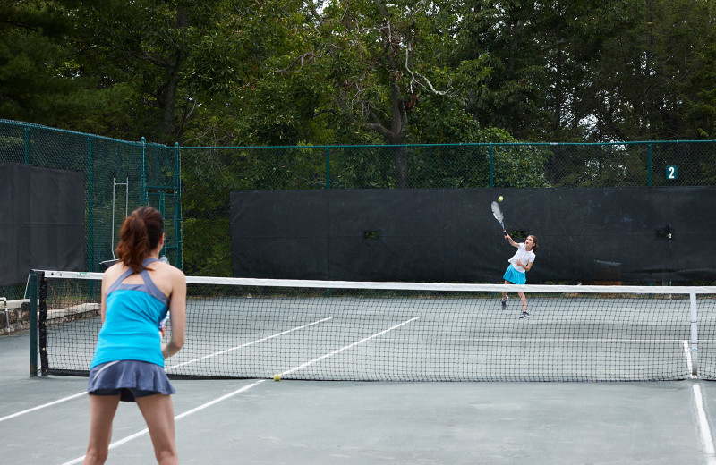 Tennis court at Mohonk Mountain House.