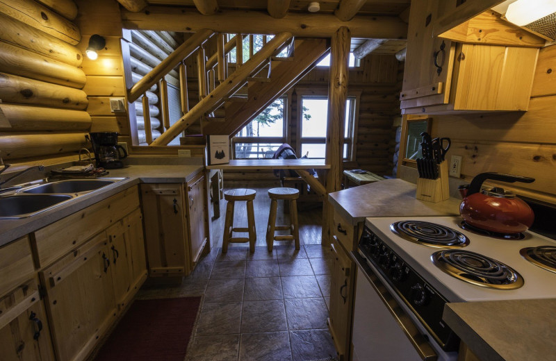 Cabin kitchen at Stonegate on Superior.