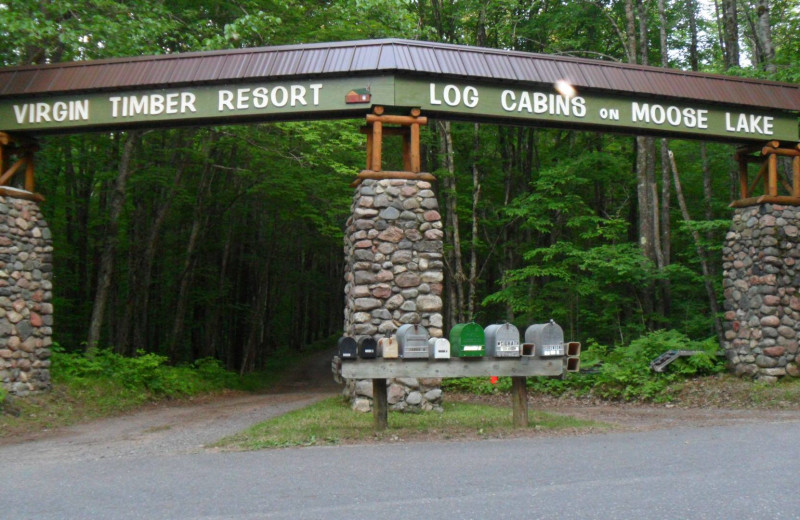 Entrance at Virgin Timber Resort.