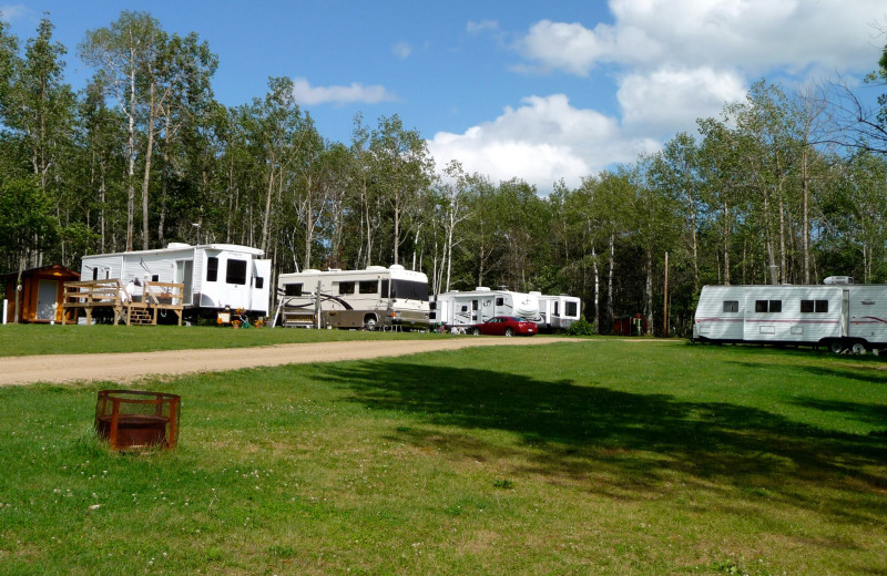 RV campground at Anderson's Starlight Bay Resort.