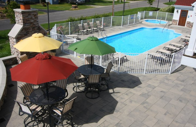 Patio and pool at The Beach House.