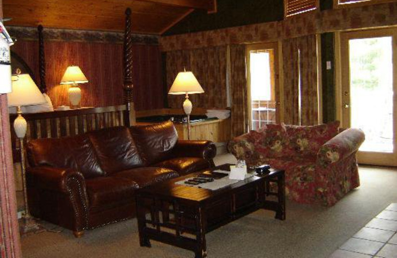 Cottage interior at The Couples Resort.