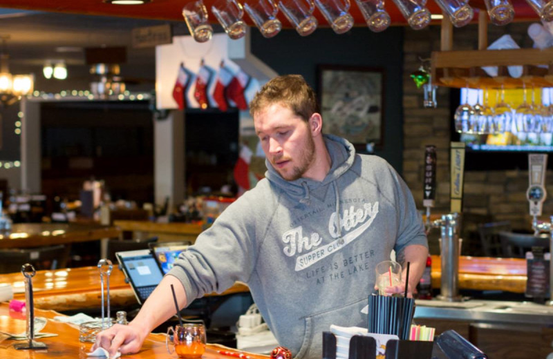 Bar at The Otter Lodge.