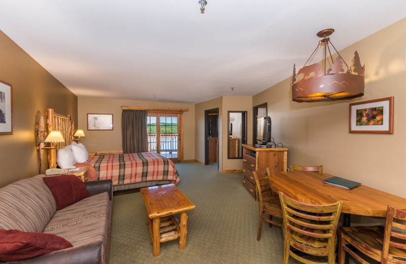 Guest room at Grand Ely Lodge.