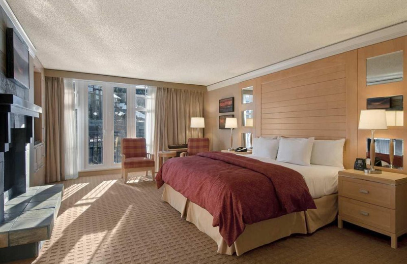 Guest room at Hilton Whistler Resort.