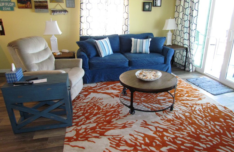 Rental living room at Long Key Vacation Rentals.