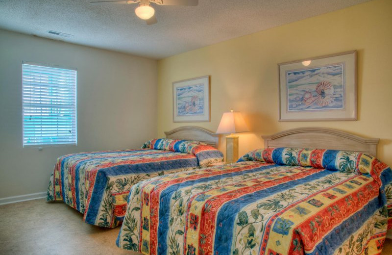 Rental bedroom at Grand Strand Vacations.