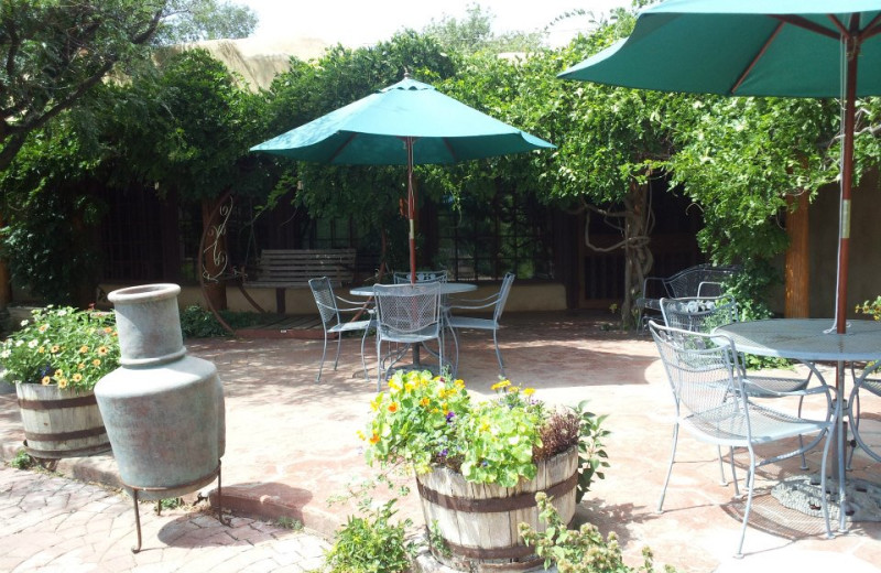 Patio view at Inn on La Loma Plaza. 