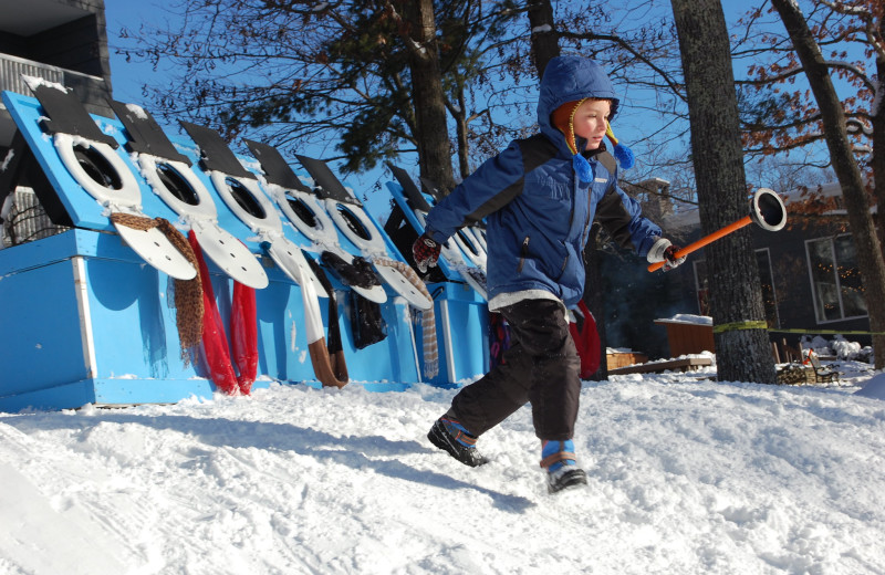 Winter games at Woodloch Resort.