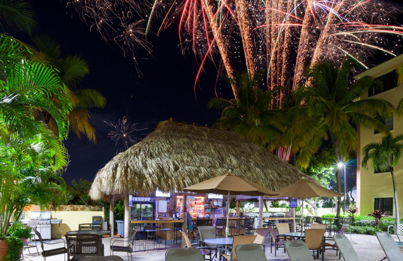 Patio at Staybridge Suites Naples-Gulf Coast.