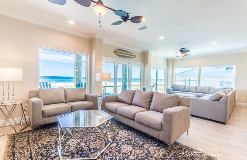 Rental living room at LuxuryGulfRentals.com.