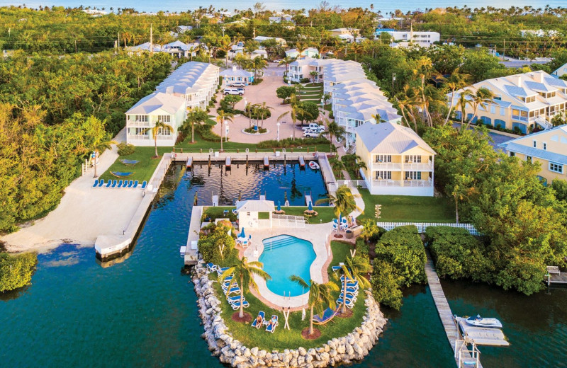 Aerial view of Islander Bayside Resort.