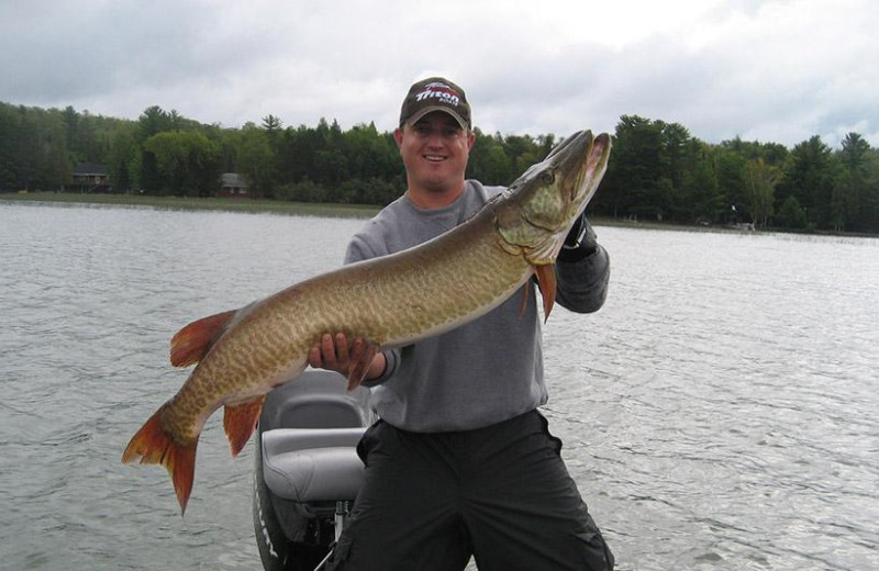 Fishing at Northwoods Vacation Lodgings.