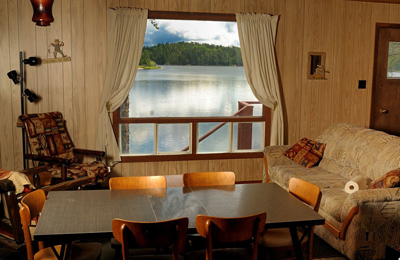 Cabin dining room at Rough Rock Lodge.