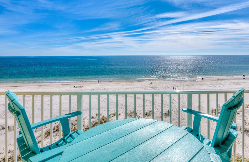 Rental balcony at Bender Realty Vacation Rentals.