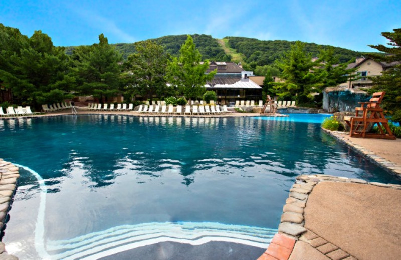 Outdoor pool at Minerals Hotel.