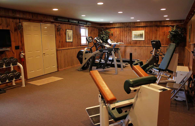 Fitness room at Unity College Sky Lodge.