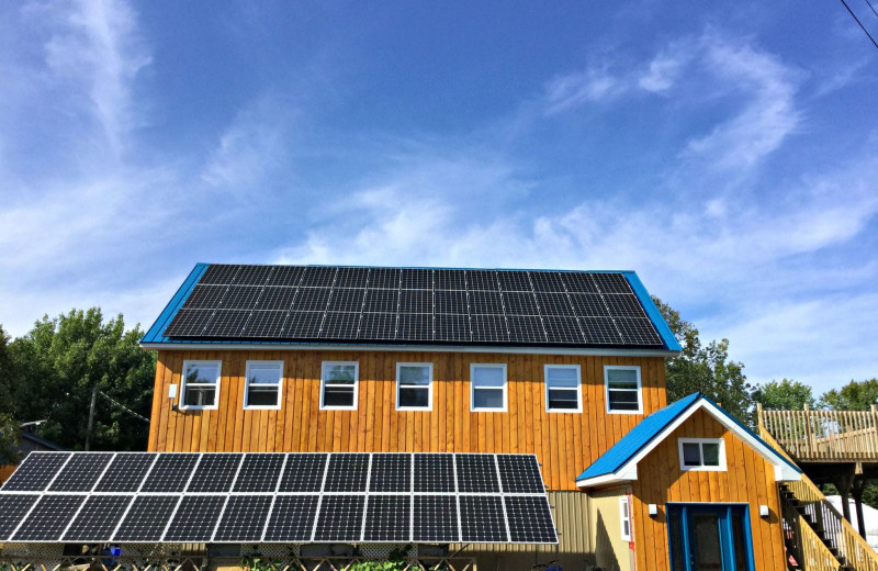 Solar panels at Cabot Shores Wilderness Resort.