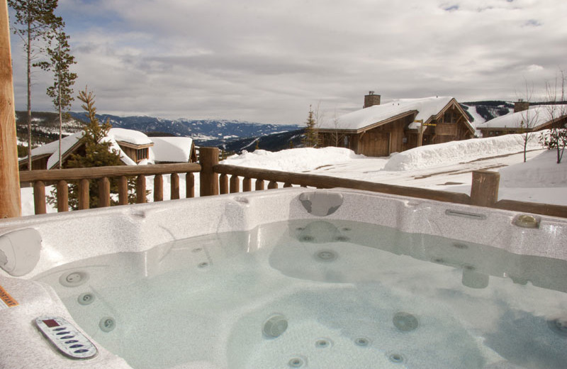 Rental hot tub at Big Sky Luxury Rentals.