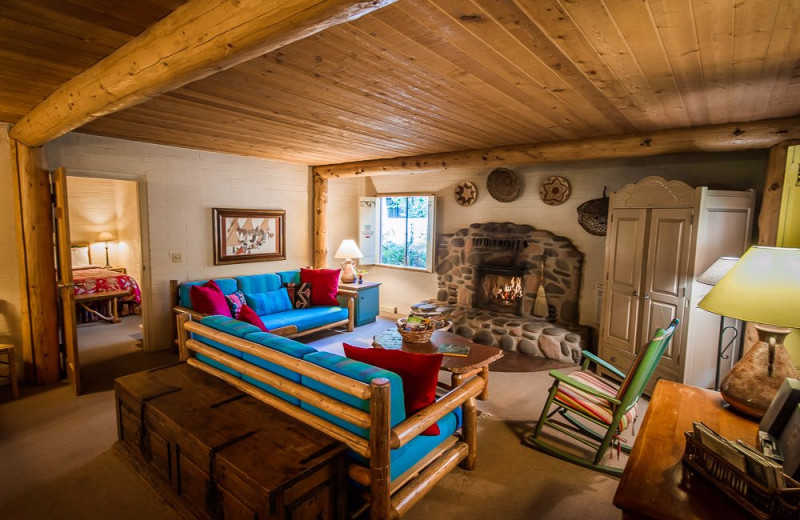 Cabin living room at Briar Patch Inn.