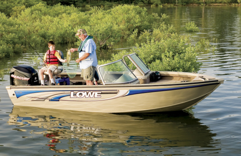 Boating at Sunset Resort.