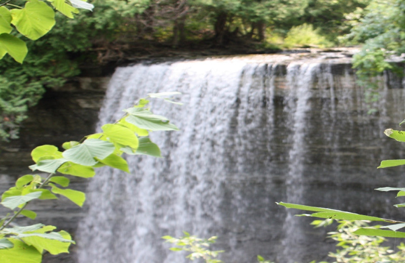 Waterfall at Evergreen Resort.