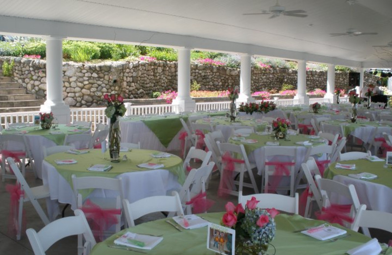 Wedding reception at Bay Pointe Inn.