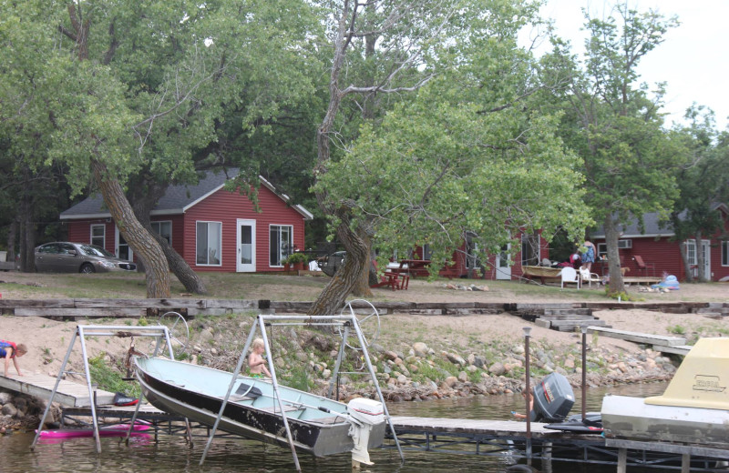 Cabin exterior at Holiday Haven Resort and Campground.