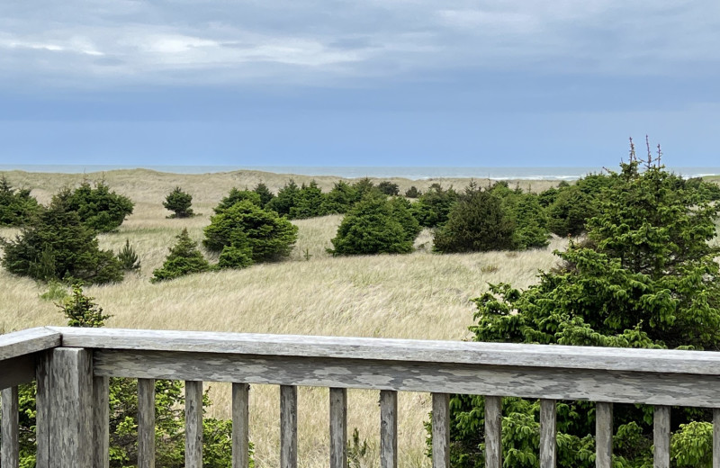 Guest balcony at Lighthouse Oceanfront Resort.