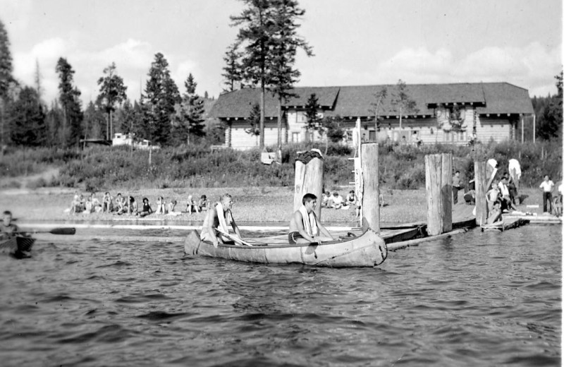 Historic photo of Averill's Flathead Lake Lodge.
