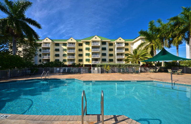 Outdoor pool at Sunrise Suites Resort.