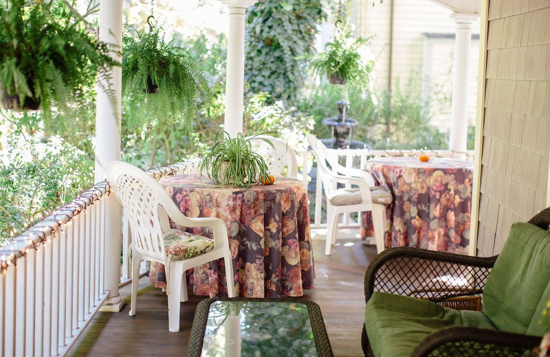 Porch at Haddonfield Inn.