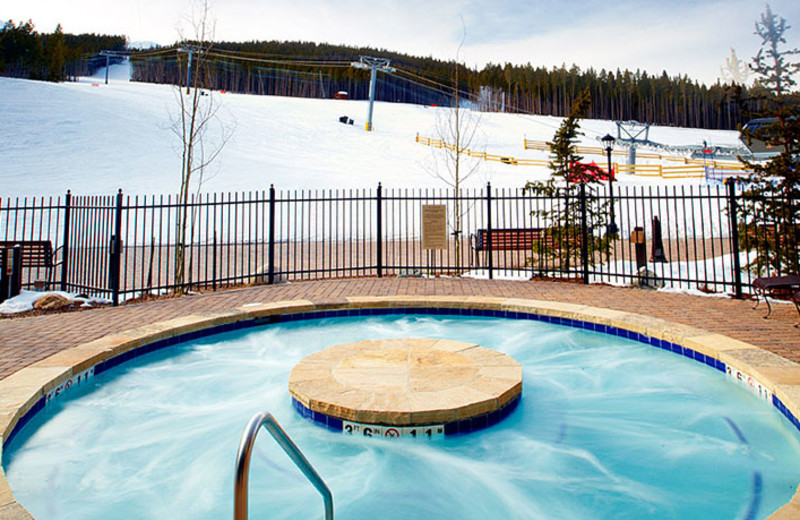 Hot tub at Crystal Peak Lodge.